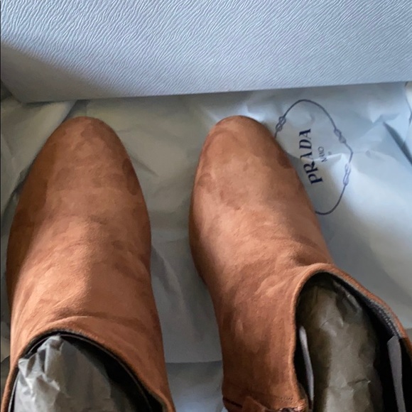 Prada platform suede bootie. - Picture 7 of 16